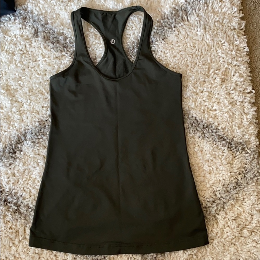 VGUC Olive Green Lululemon Cool Racerback Tank 10